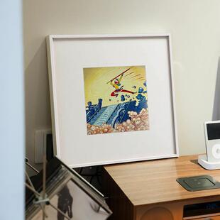 红框孙悟空挂画外文版《色西面游》记绘本装饰画al20250680后男卧