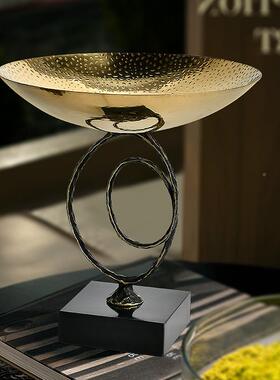 餐现轻GS9086奢金色大型金装属果盆果盘样板间代售楼处酒店客厅厅