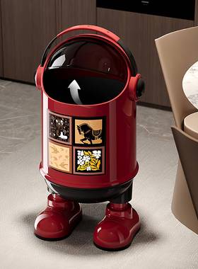 圾桶205垃新款间客厅高ltao9738颜值家用大容量带轮厨房卫生厕所