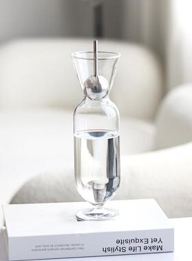 现代艺术酒壶抽象创房WEE件意玻装璃饰酒瓶酒具摆样板酒店售楼处