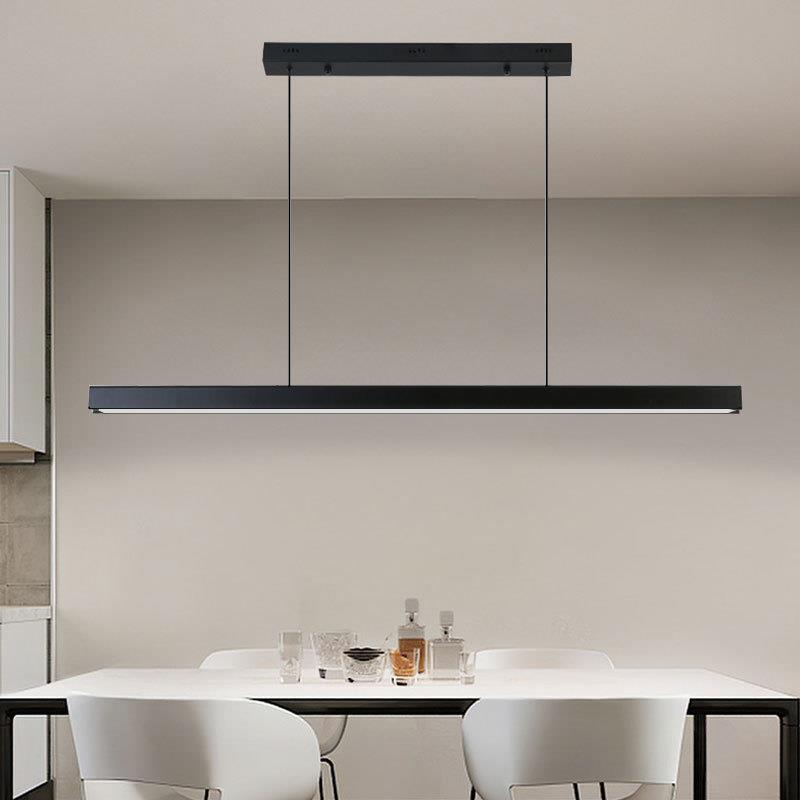 吊灯厅现代简约工作室设灯计师具吧台AS451饭餐桌厅一字长条led餐