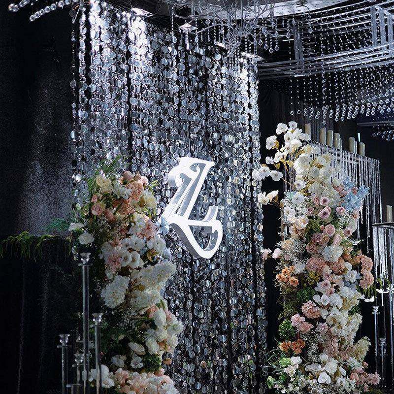 新款婚庆亮串片挂架水晶珠帘隔FK断层婚礼堂吊珠串顶布置铁艺支悬,节庆用品/礼品,拱门,淘宝优惠券,粉丝福利购,淘宝优惠卷