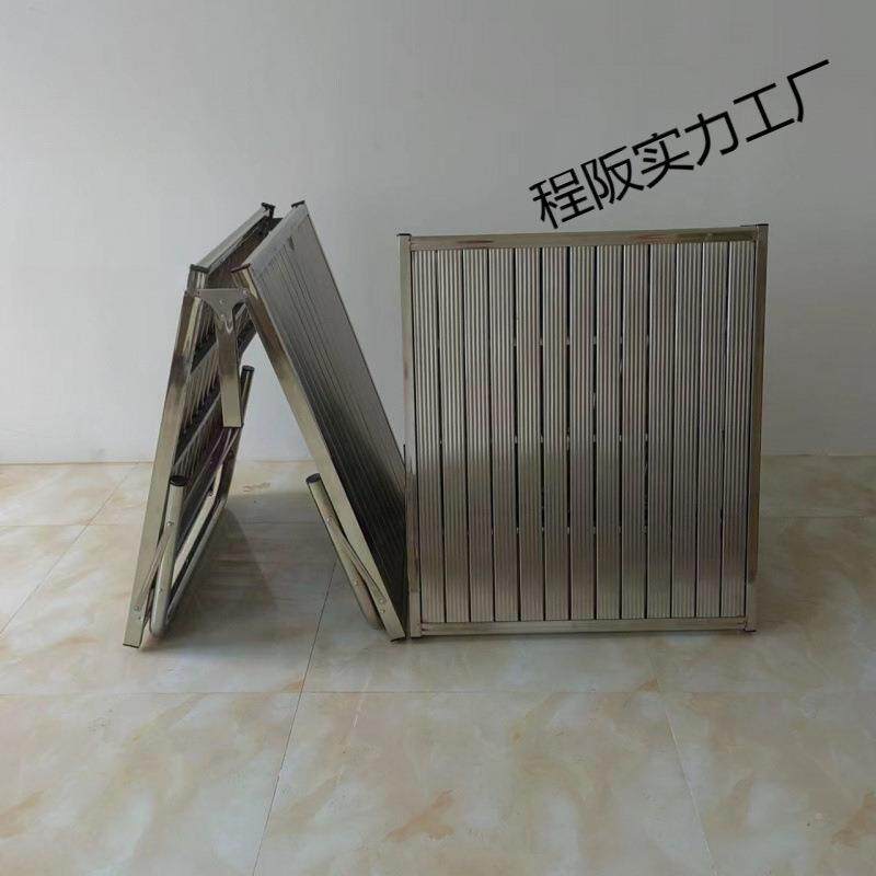 不锈档钢特厚折床护叠伸缩高成人儿童家用单人床陪40床午休床折叠