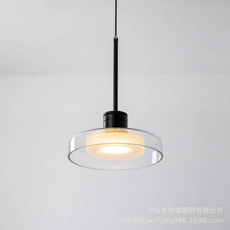 式意极简简床头小吊灯现代约餐厅吧台设计师玻璃单卧89153室头吊