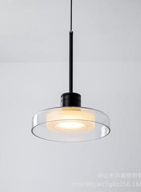 式意极简简床头小吊灯现代约餐厅吧台设计师玻璃单卧89153室头吊