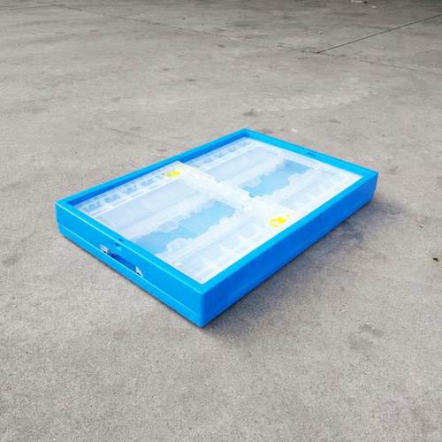 塑料折4叠箱多功文能HIV透收明折叠纳整理箱600*400*30杂志件储物