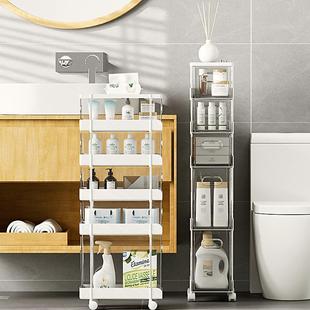间浴室缝落隙置物架抽生屉式 可移动卫小推车厕282所地夹缝整理收