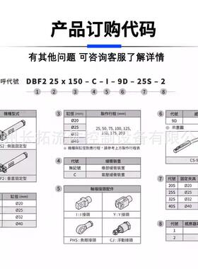 CHELIC立可DBS20系列方型座气缸2DBS-20*25/5无品牌//75气/100/12
