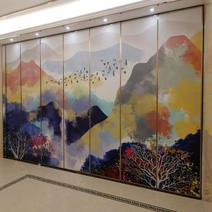 酒店活隔70型断动包饭店移间动屏风办公室议舞蹈会室折叠可推拉隔