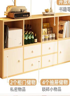 带门书架地家用简易格子柜置KXU架客厅落储物收纳自柜由组合矮书