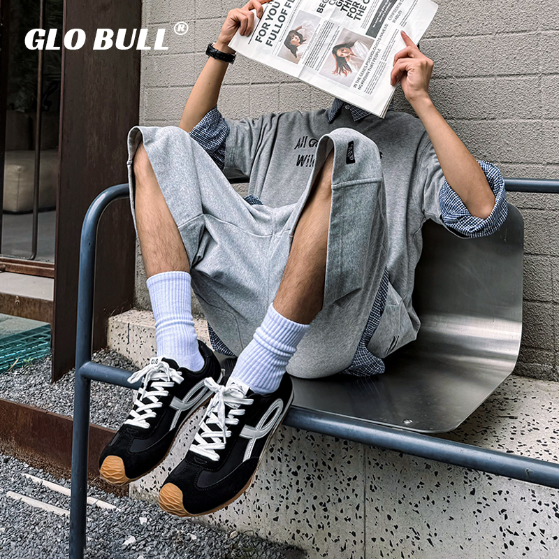 GLO BULL经典德训鞋男鞋2025新款夏季轻薄黑白百搭休闲情侣阿甘鞋