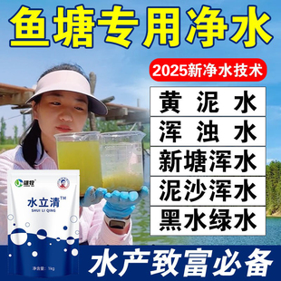 水立清浊水净池塘水质净化浑浊污水产养殖鱼塘变清净水剂鱼池净化