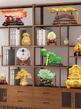 2025客厅家居软装摆件新中式电视柜办公室博古架隔断酒柜装饰品