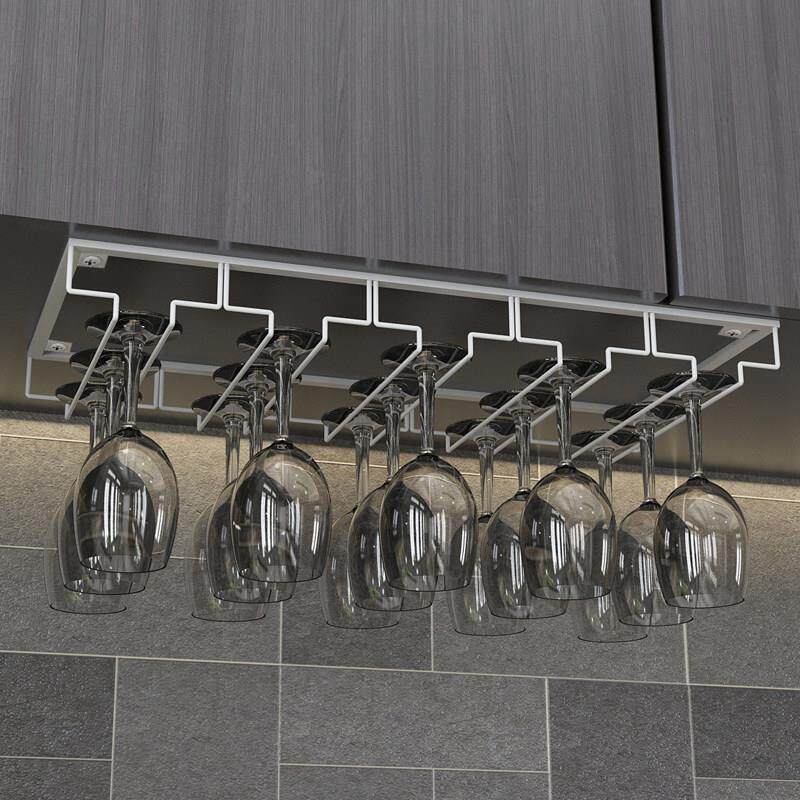 黑色家用高脚杯架子酒架红酒杯架倒挂葡萄酒杯架摆件挂架悬挂吊架