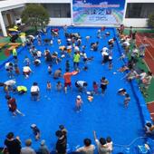 幼儿园活动雨布防水布玩水布水上乐园户外水池布防滑防晒加厚篷布