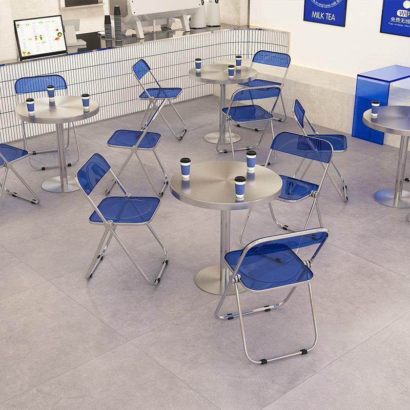 不锈钢餐桌组合小吃便利店304不锈钢小圆桌网红甜品奶茶快餐桌椅,住宅家具,不锈钢/PVC餐桌,淘宝优惠券,粉丝福利购,淘宝优惠卷