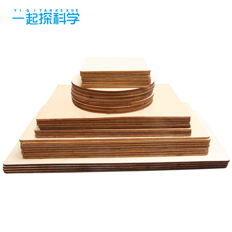 儿童学生手工diy彩绘涂鸦圆木片圣诞节礼物科技小制作材料包玩具