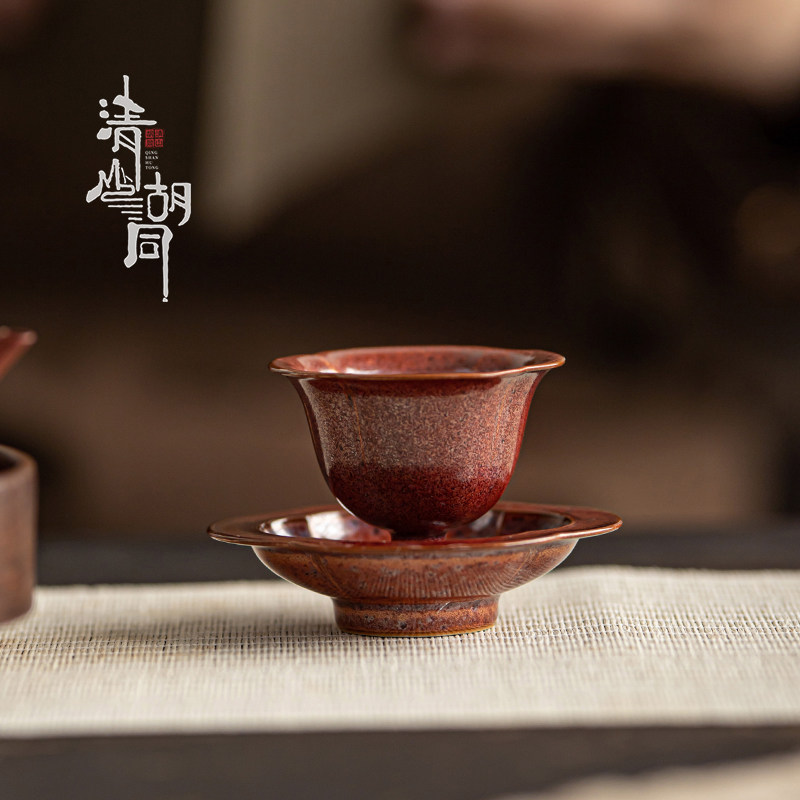 清山胡同高档覆古陶瓷主人杯家用泡茶杯单杯中式功夫茶具品茗茶杯,餐饮具,茶杯,淘宝优惠券,粉丝福利购,淘宝优惠卷