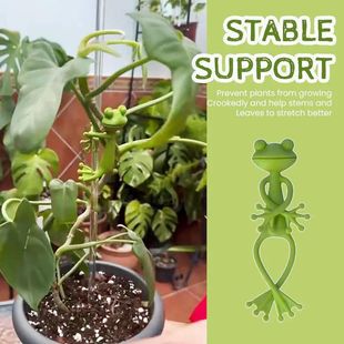 跨境新品 Frog Plant Stand 绿色青蛙植物架爬藤植物固定架支架