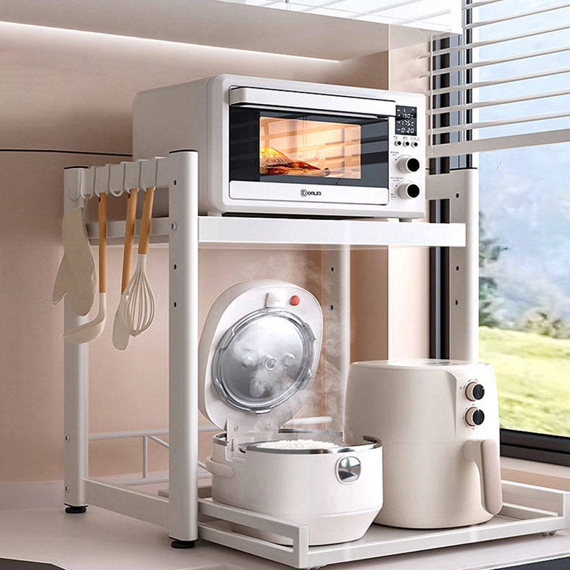 抽拉式微波炉置物架厨房电饭煲架子烤箱空气炸锅厨房台面电器收纳,厨房/烹饪用具,微波炉置物架,淘宝优惠券,粉丝福利购,淘宝优惠卷