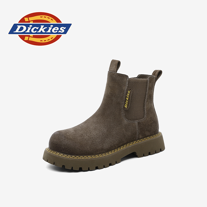 Dickies儿童秋冬时尚真皮马丁靴