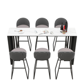 意式 轻奢岩板吧台桌家用客厅隔断B桌简约现代阳台吧台高脚酒吧桌