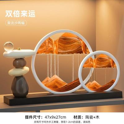 时来转流沙画摆件客厅视柜酒运柜家电居装品VSB办公饰室