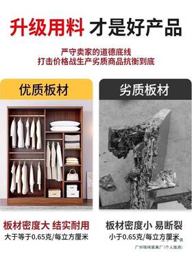 推拉门衣柜卧家用室出房用小衣户型JOJ现代简约实木租色柜子简易