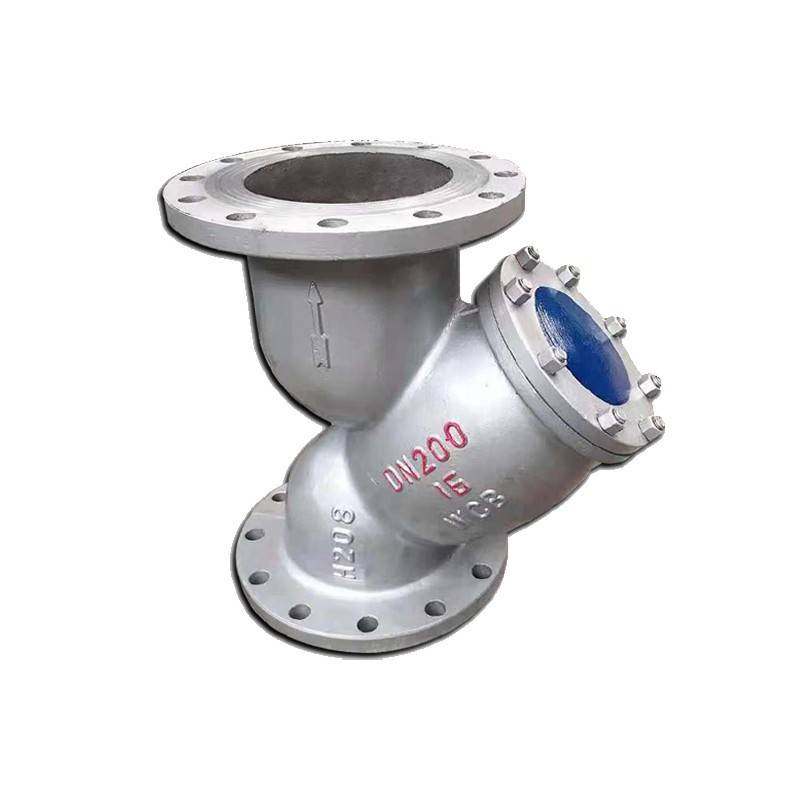 铸钢法兰Y型过滤器GL41H-16C不锈钢网子100目Flanged Y-strainer