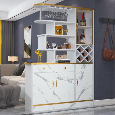 客隔断柜实木酒物柜现厅代简UMS玄关柜屏风约双面入户间厅柜储柜