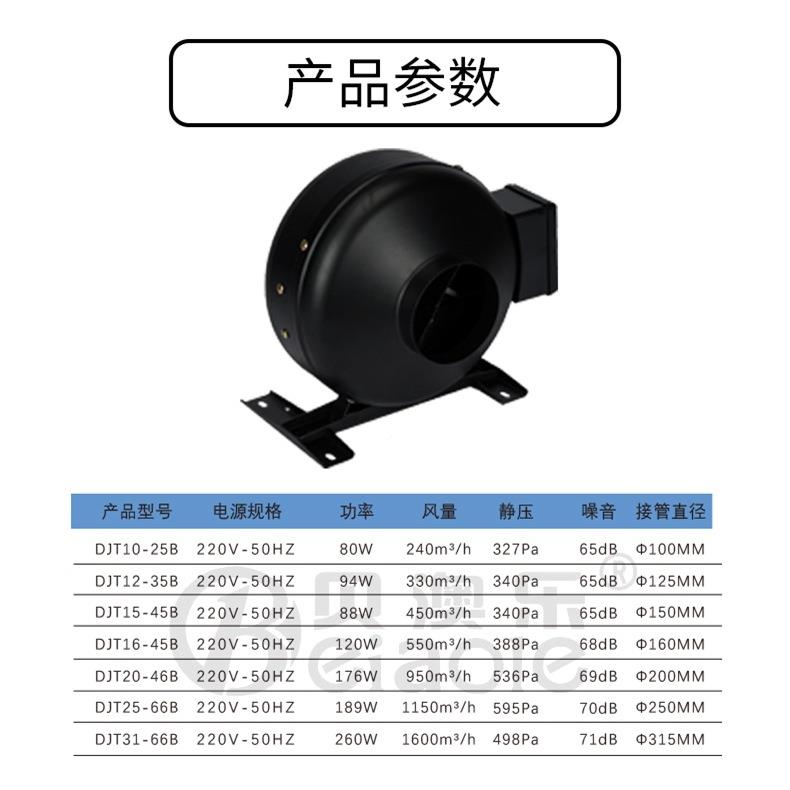 KTO系涡轮增压圆形管道同480轴风换机厨房油烟烟机家列用排机抽风