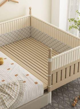 木儿加童拼实接床床带床围宽卧室儿童床铺ADJ制作