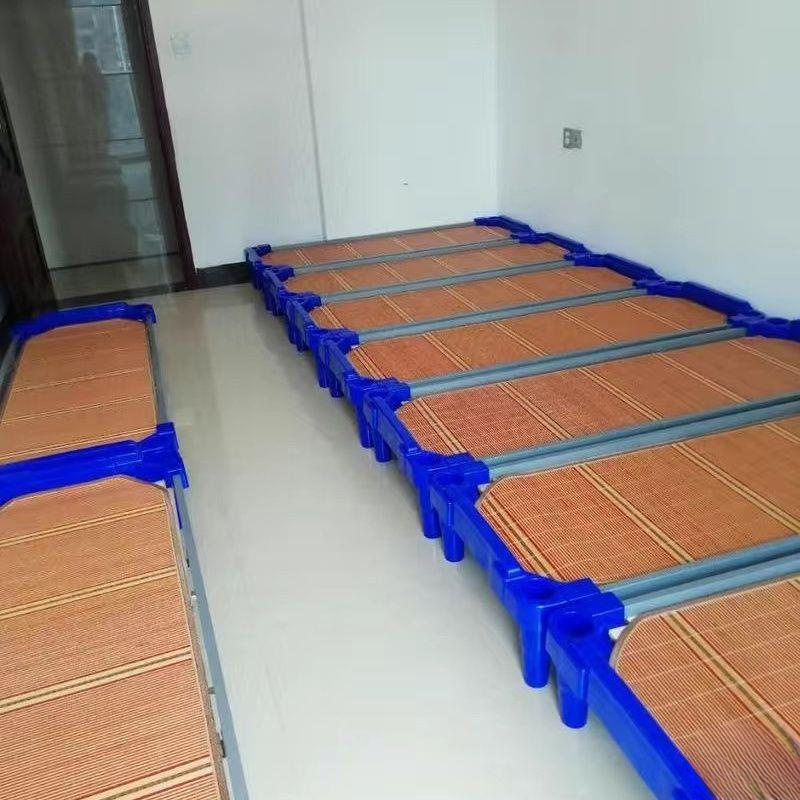 幼儿园床午休午睡床单人床儿童塑料木板床早教床叠叠床托管床