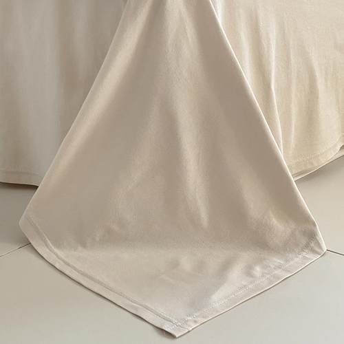 A类针织棉裸睡竺四件套全纯棉色简约天被套纯棉床ADG单笠床上棉用