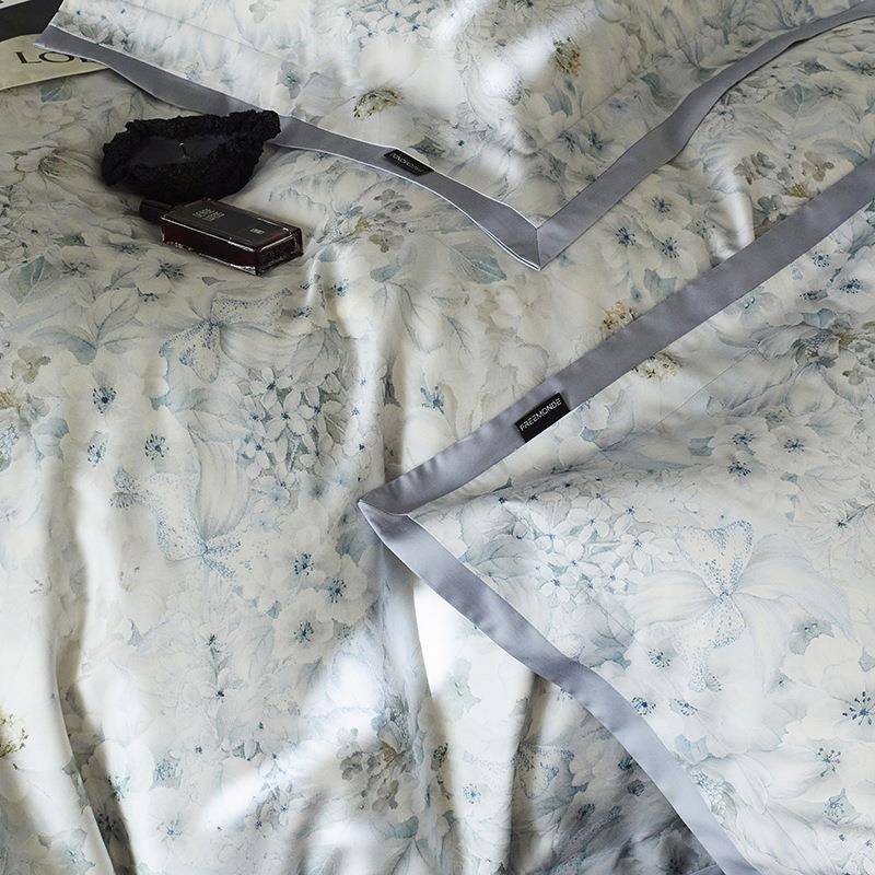 爽滑天丝丨美复棉古S100奶式丝四件套风欧式20240030花卉数码印花