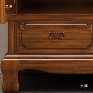 金花梨木新DUB实古木衣柜全实木对开门典雕花中垒式卧室储物柜子