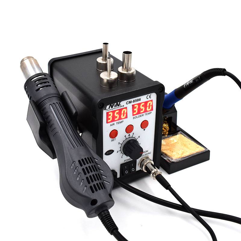 创美威8586无铅恒温焊台双用数显电烙铁台手机返修台