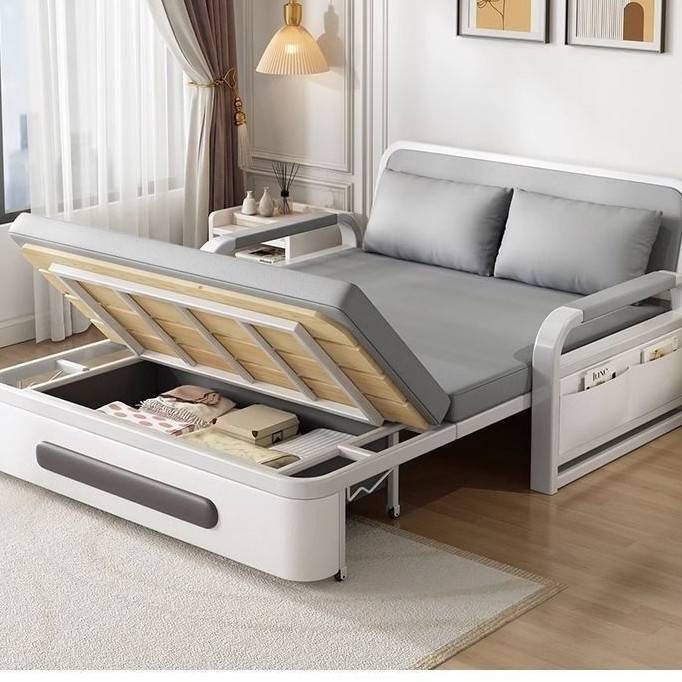 多功能布艺沙发沙发床一体两用折叠床小户型客厅出租屋收纳单人床