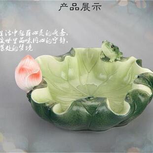包中公式客厅769创意邮大号荷花陶瓷烟灰缸办室件个性潮流家居摆