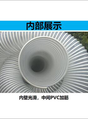 VC塑筋通风管透吸尘软管明螺旋P塑LBY料波纹管100m11m0mm内径