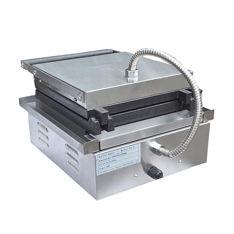 杰亿热华夫饼电机松炉长方形两方格WSZ华夫炉商用烤饼-机松饼机饼