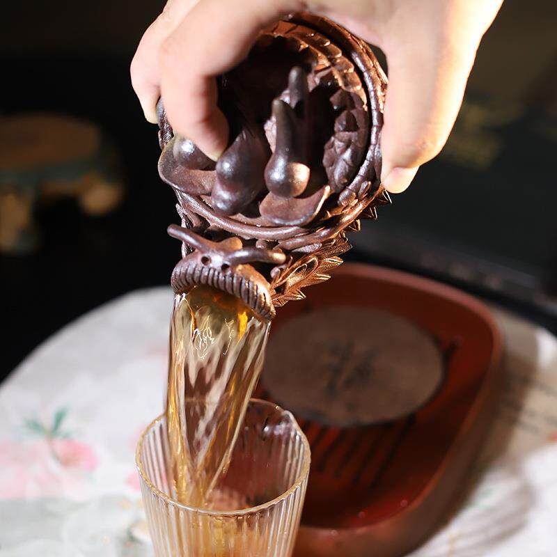 原矿全工天青泥抓柴SY0096烧龙手头0手壶19ML宜兴紫砂壶中式功夫