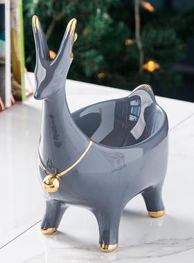 厂销创意欧摆式鹿摆件家玄关客厅电居视柜样10623板间软装饰品件