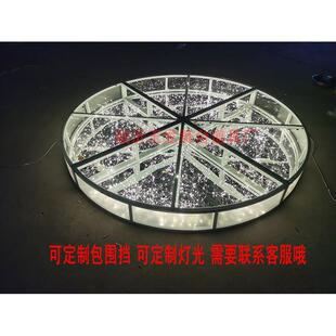 婚庆璃道具新AL100927圆形舞台水款晶舞秀台玻T台婚礼走台灯丝星