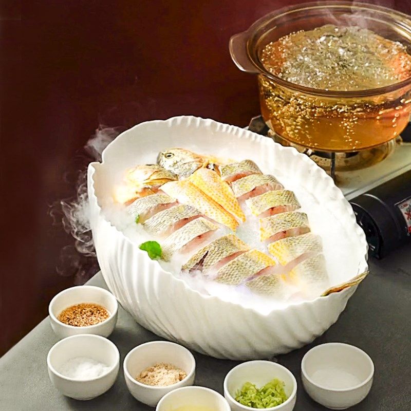 速发特色陶瓷边形龙盘刺身拼虾打异炉火锅碗海鲜姿造创意餐具包邮