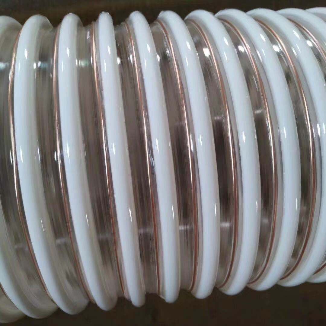 速发PU防静电软管级塑筋增强酯加内管铜线管聚氨软防排静电波纹管