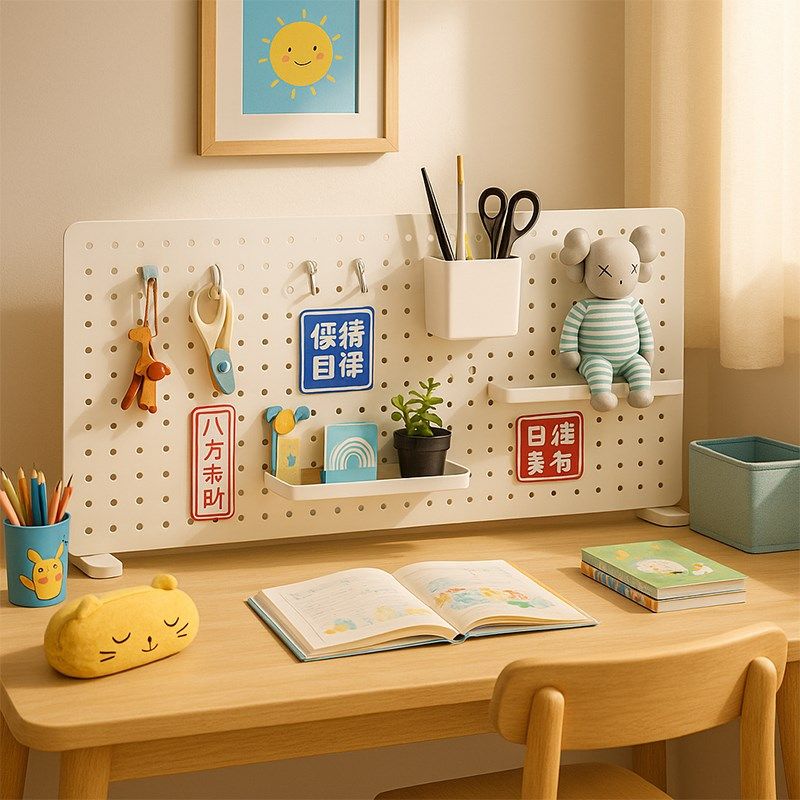 免打孔置物架收纳工n位立式洞洞板书桌架金属学习办公桌上书架桌,收纳整理,收纳洞洞板,淘宝优惠券,粉丝福利购,淘宝优惠卷