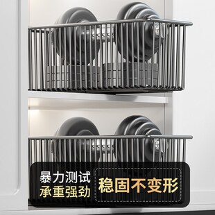 整体橱柜内夹缝调料置物架厨房极y窄拉篮下水槽分隔抽屉抽拉式收
