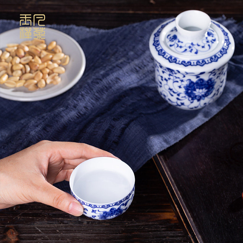 温酒壶家用d烫酒壶景德产陶瓷老式暖热酒具二两白酒黄酒温酒器套