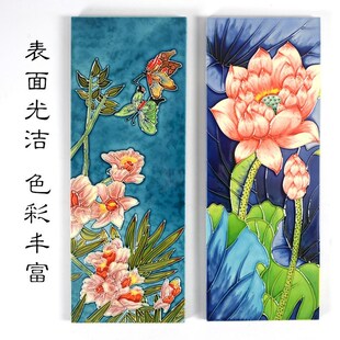 唐三彩瓷板画陶瓷装o饰画瓷片画瓷版画客厅玄关挂画墙壁背景墙壁
